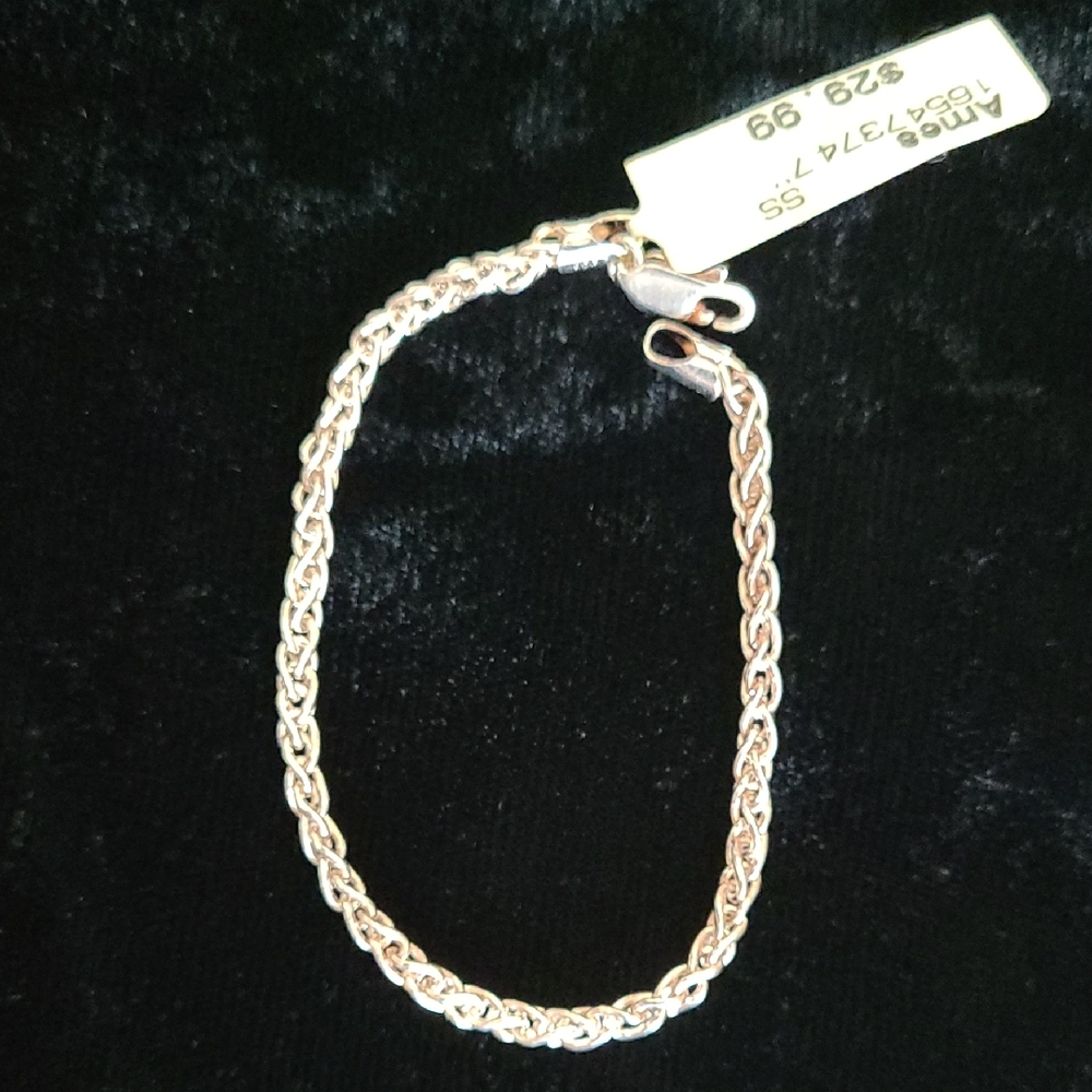 VintageElegant Sterling Silver Chain Bracelet